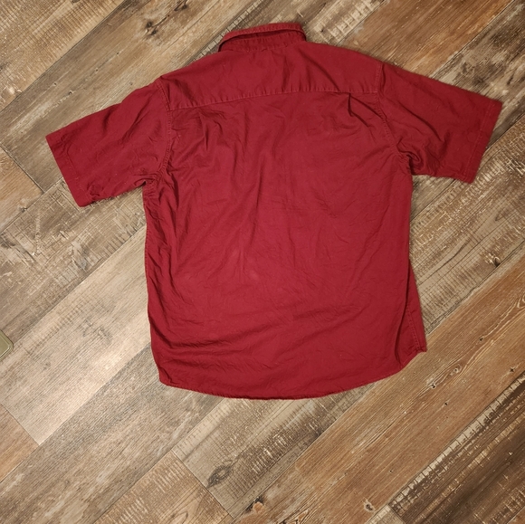 Wrangler dark red button down shirt Size Large - Picture 5 of 5